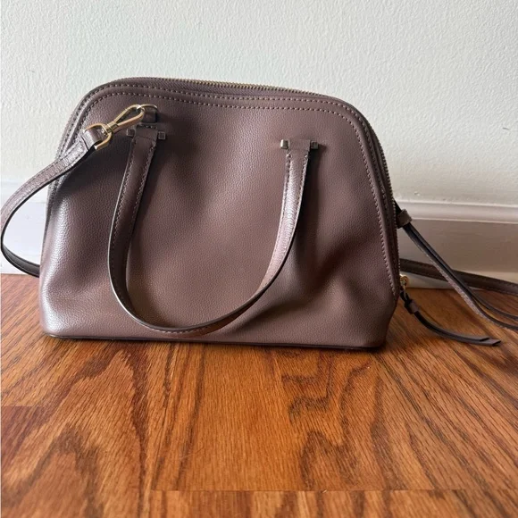 kate spade Mauve/Taupe Faux Leather Crossbody Satchel - Picture 3 of 6